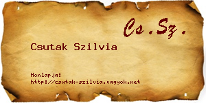 Csutak Szilvia névjegykártya