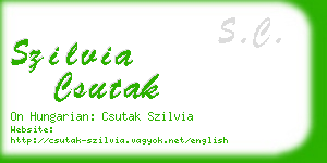 szilvia csutak business card